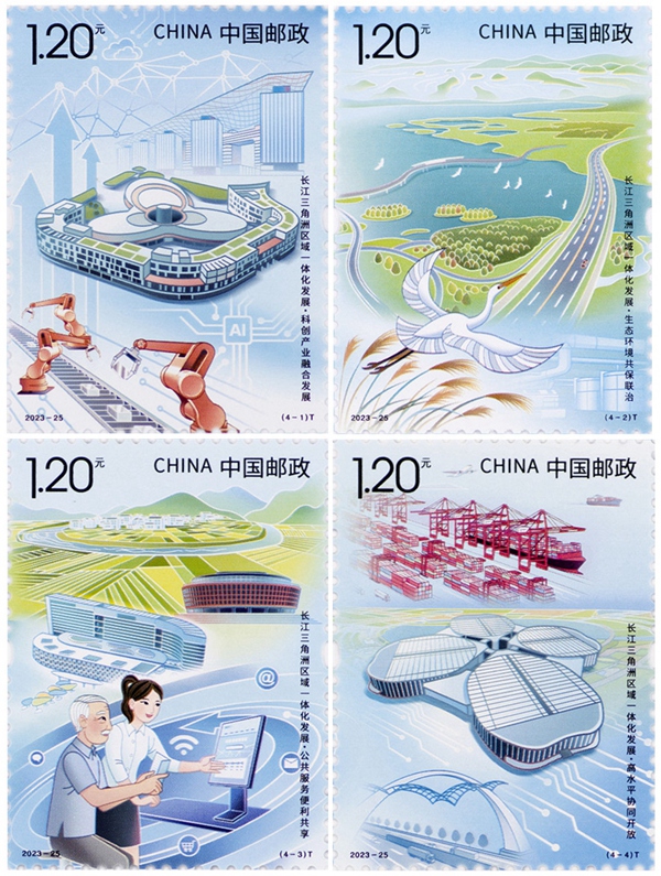 2023年《长江三角洲区域一体化发展》特种邮票